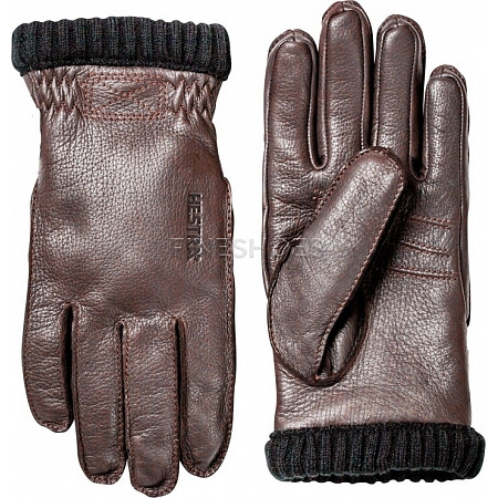 Hestra Deerskin Primaloft Rib Brown Hestra Deerskin Primaloft Rib Brown