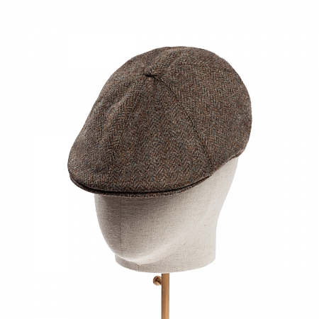 Dents Abraham Moon Herrinbone Tweed Drivers Cap Pewter Dents Abraham Moon Herrinbone Tweed Drivers Cap Pewter