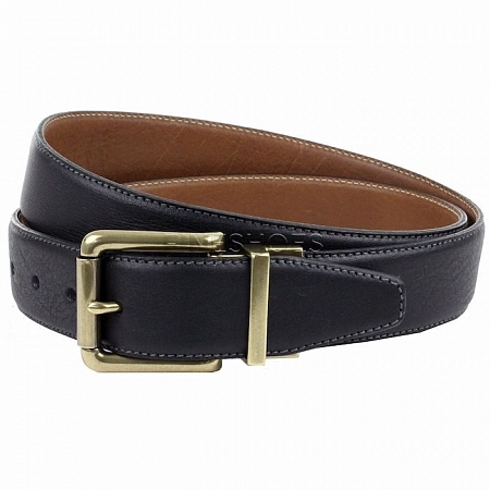 British Belt Gunthorpe Black/Tan British Belt Gunthorpe Black/Tan