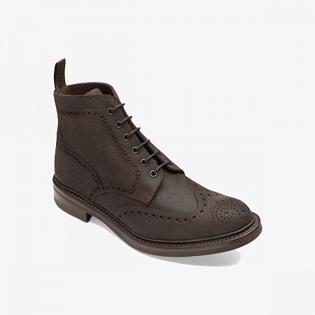 Loake Bedale Dark Brown Waxed Suede Loake Bedale Dark Brown Waxed Suede