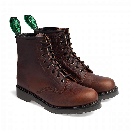 Solovair 8 Eye Derby Brown Grain Solovair 8 Eye Derby Brown Grain